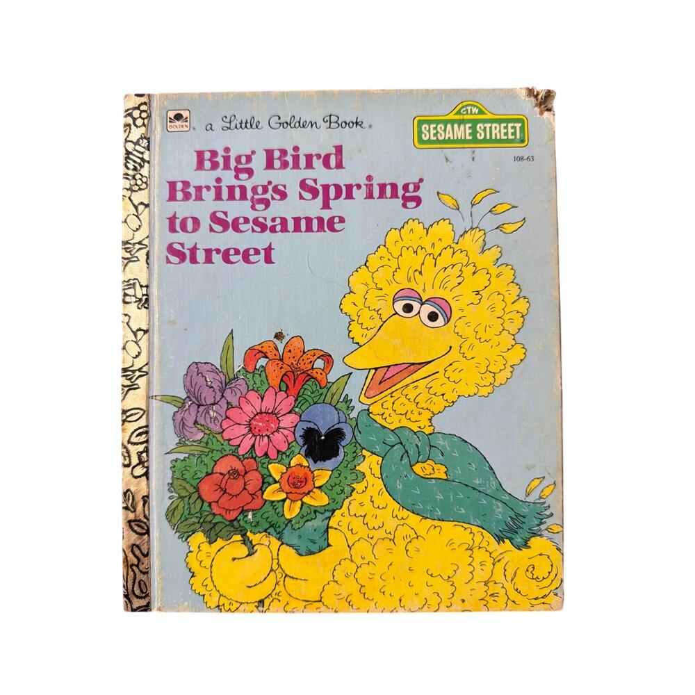 Big Bird Brings Spring to Sesame Street a Little Golden Book Hardcover Vintage
